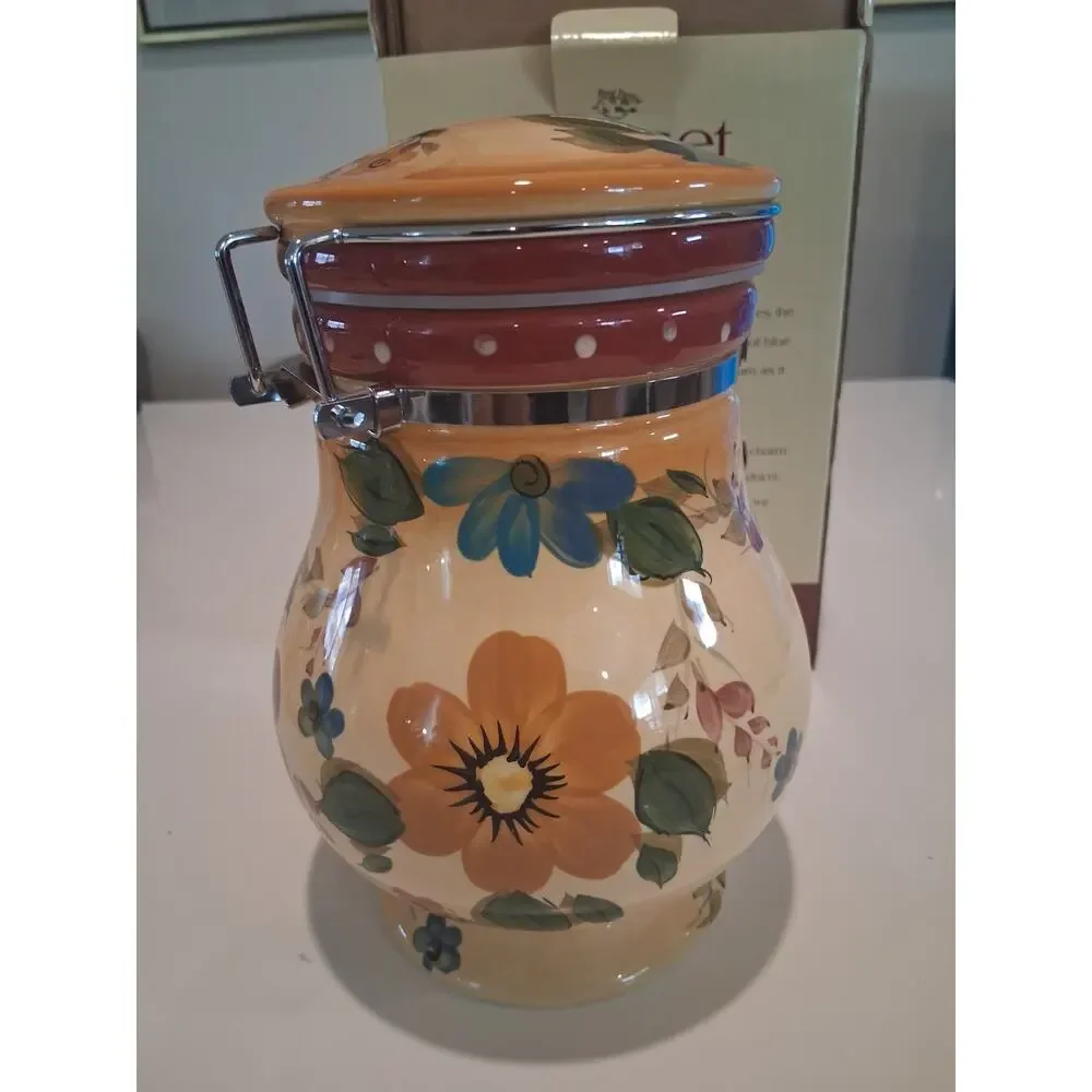 Vintage 2003 Oneida Sunset Bouquet Medium Canister R704956 - New Old Stock...